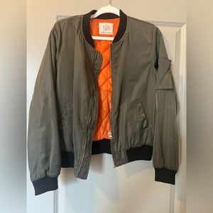 Emerson grace silk army bomber jacket